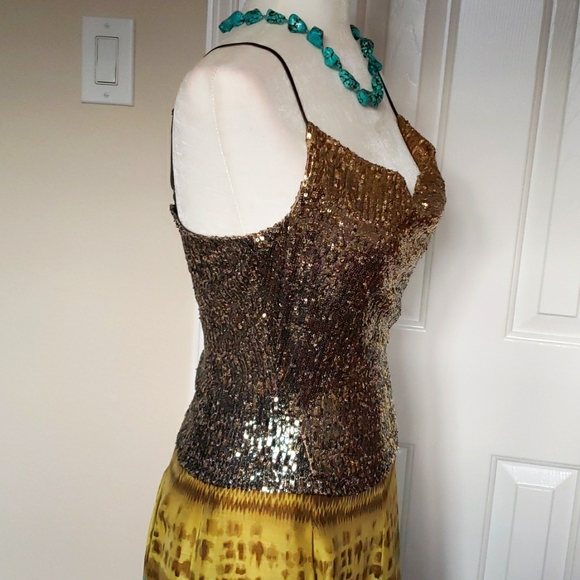 Free People Stop & Stare Black Sequin Cami S,M,L - Picture 4 of 11